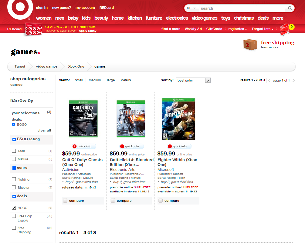 Target running free Xbox One game promo too - Cheats.co