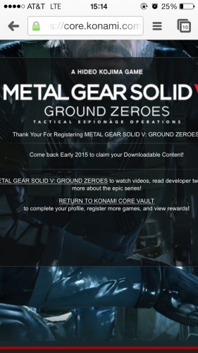 MGS V release day hint