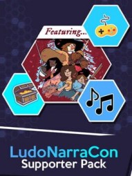 LudoNarraCon Supporter Pack featuring Cyrano